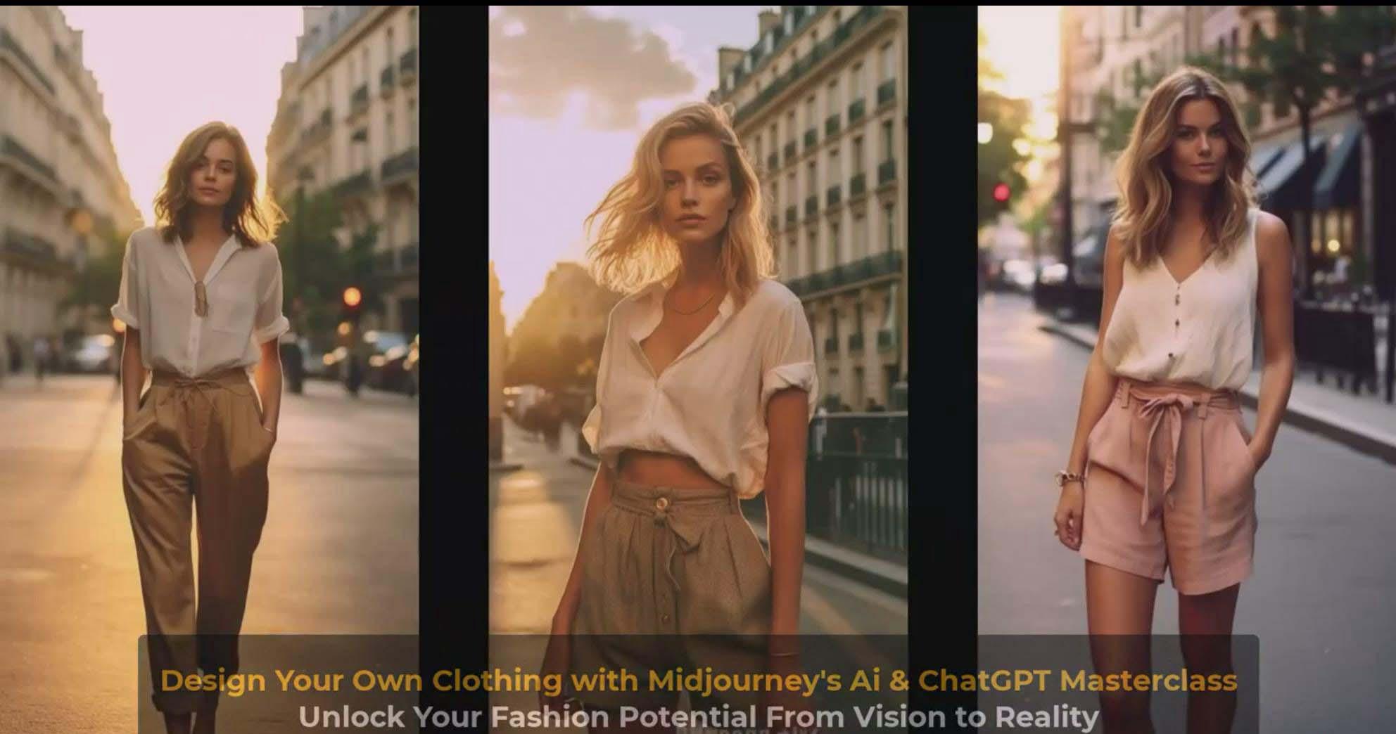 图片[9]-利用 Midjourneys Ai 人工智能设计自己的服装AI大师班-10节课-中英字幕-康仁安网创