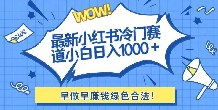 最新小红书冷门赛道日入1000+一部手机小白轻松-康仁安网创