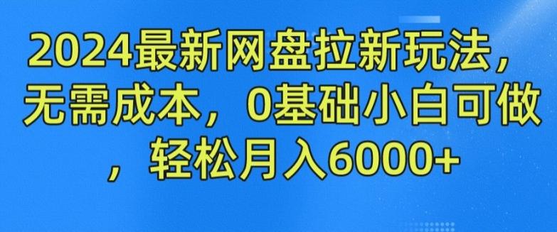 2024最新网盘拉新玩法,无需成本,0基础小白可做,轻松月入6000+【揭秘】-康仁安网创