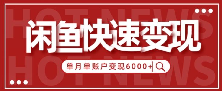 【新手项目】小白快速在闲鱼单月单账号变现6000+的秘密-康仁安网创