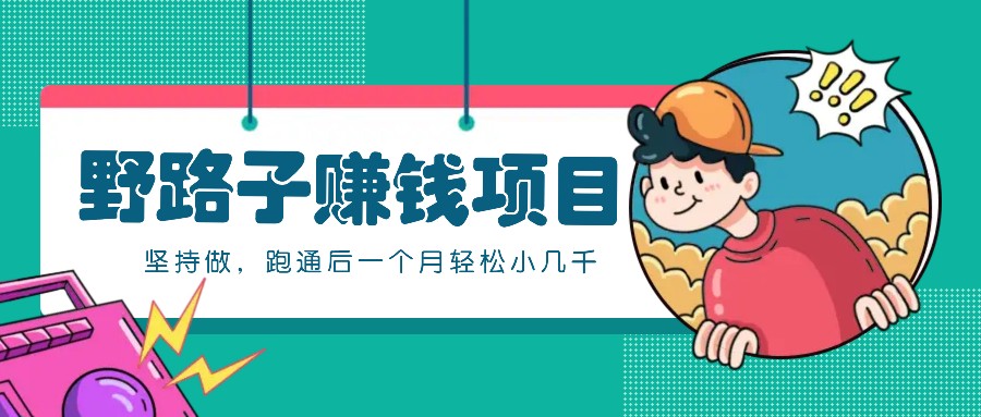 一个人就能操作的野路子赚钱项目,零成本零门槛坚持做,跑通后一个月小几千!-康仁安网创