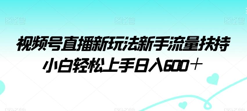 视频号直播新玩法新手流量扶持小白轻松上手日入600+【揭秘】-康仁安网创