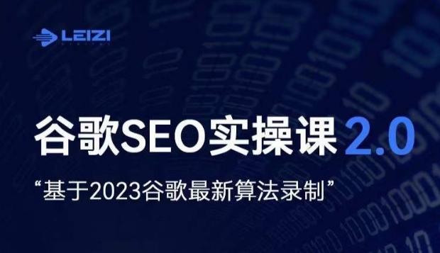 雷子·谷歌SEO 2.0实战课,独立站询盘自由必备,基于2023谷歌最新算法录制-康仁安网创