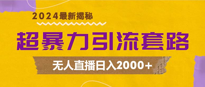 超暴力引流套路，无人直播日入2000+-康仁安网创