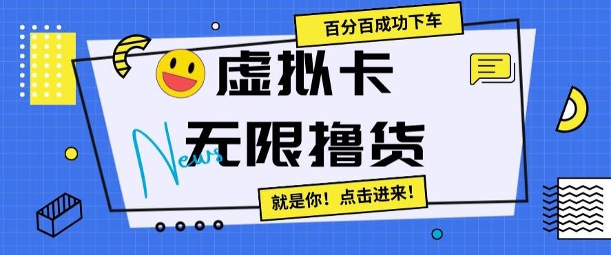 虚拟卡无限撸货，百分百成功下车【仅揭秘】-康仁安网创