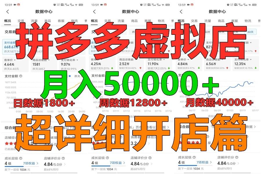 拼多多虚拟电商训练营月入40000+你也行，暴利稳定长久，副业首选-康仁安网创