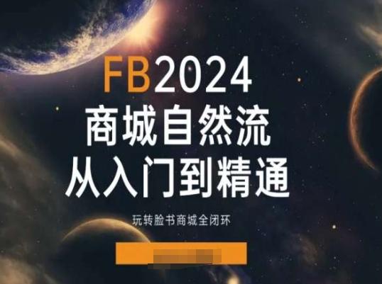 2024Faceboo商城自然流(从入门到精通),玩转脸书商城全闭环-康仁安网创
