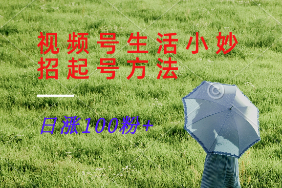 视频号生活小妙招分享赛道, 起号涨粉新方法,日涨100粉-康仁安网创