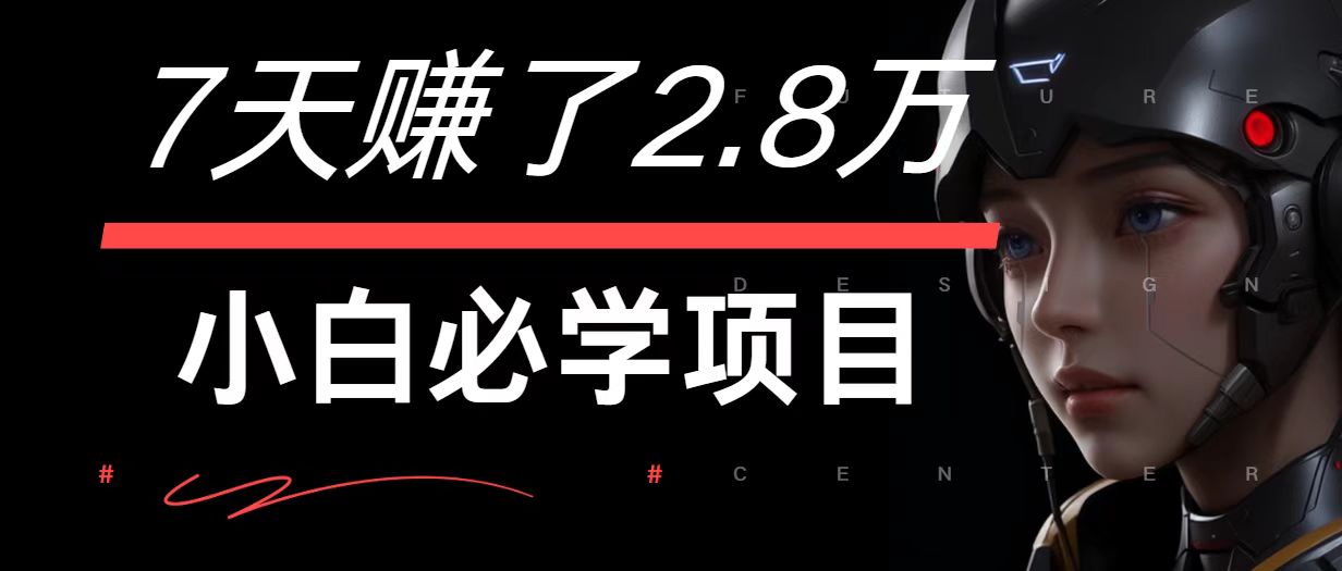 7天赚了2.8万！每单利润最少500+，轻松月入7万+小白有手就行-康仁安网创