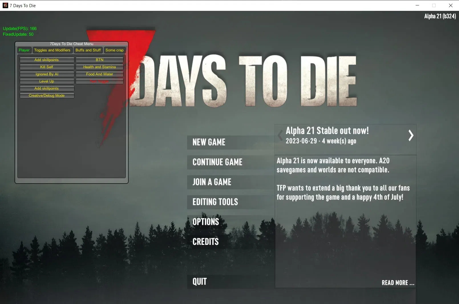 7 Days to Die 七日杀多功能修改器 v1.1.3.105 免费版-康仁安网创