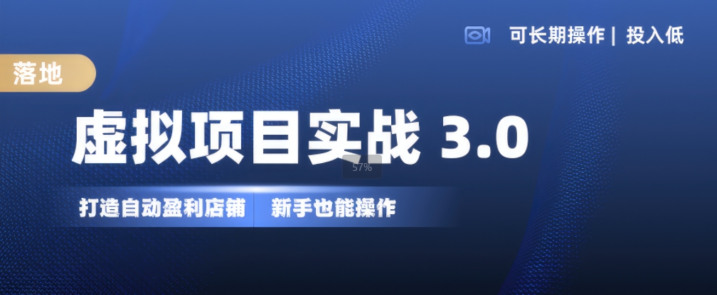 虚拟项目实战3.0，打造自动盈利店铺，可长期操作投入低，新手也能操作-康仁安网创