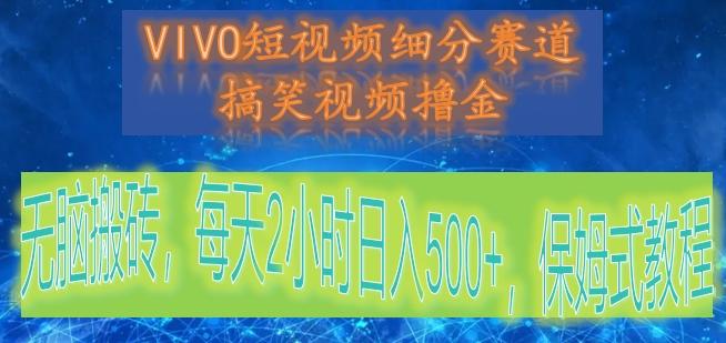 VIVO短视频细分赛道，搞笑视频撸金，无脑搬砖，每天2小时日入500+，保姆式教程-康仁安网创