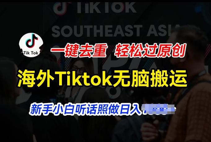 海外Tiktok短视频无脑搬运,一键去重轻松过原创,新手小白听话照做日入几张【揭秘】-康仁安网创