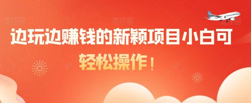 边玩边赚钱的新颖项目小白可轻松操作！-康仁安网创