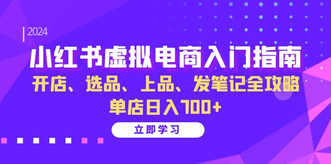 小红书虚拟电商入门指南：开店、选品、上品、发笔记全攻略 单店日入700+(更新)-康仁安网创
