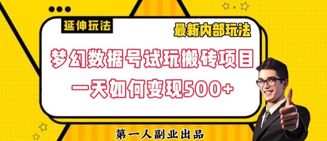数据号回归玩法游戏试玩搬砖项目再创日入500+【揭秘】-康仁安网创